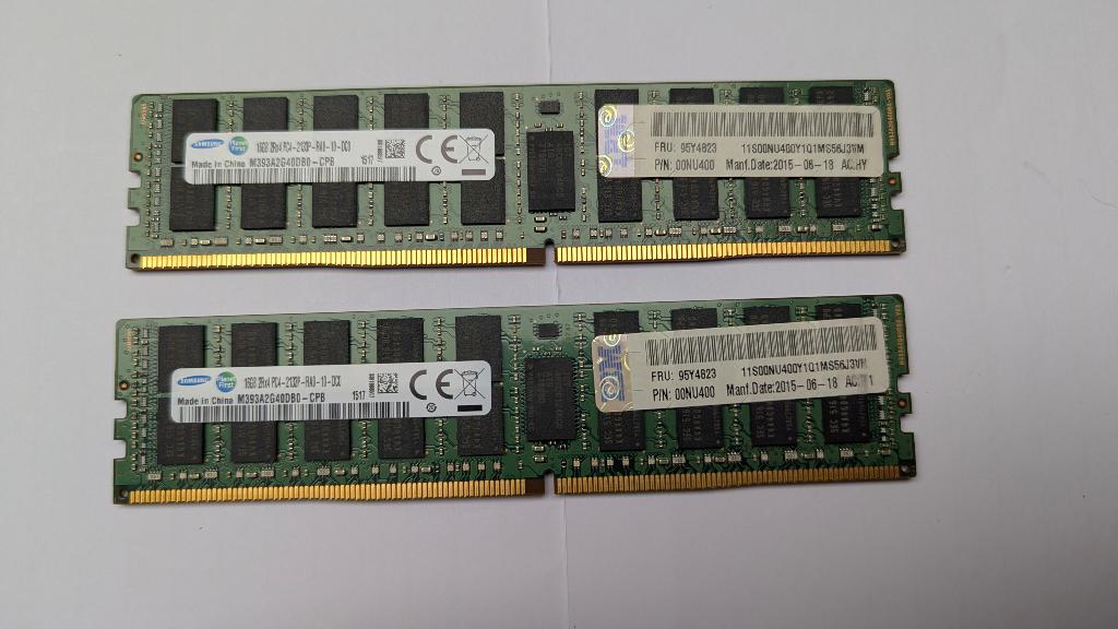 2x 16GB DDR4 2133-ECC RAM, Computers en Software, RAM geheugen, 32 GB, Server, DDR4, Ophalen of Verzenden