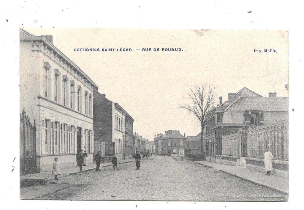 Dottignies-Saint-Léger NA22: Rue de Roubaix 1908, Envoi, Avant 1920, Affranchie, Hainaut