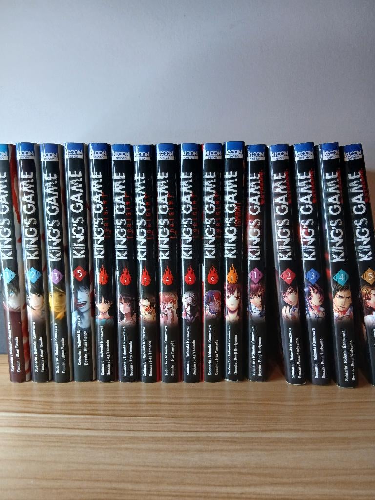 Lot mangas King’s Game 17 tomes – Origin / Extreme / Spiral, Neuf, Renji Kuriyama, Série complète ou Série, Enlèvement