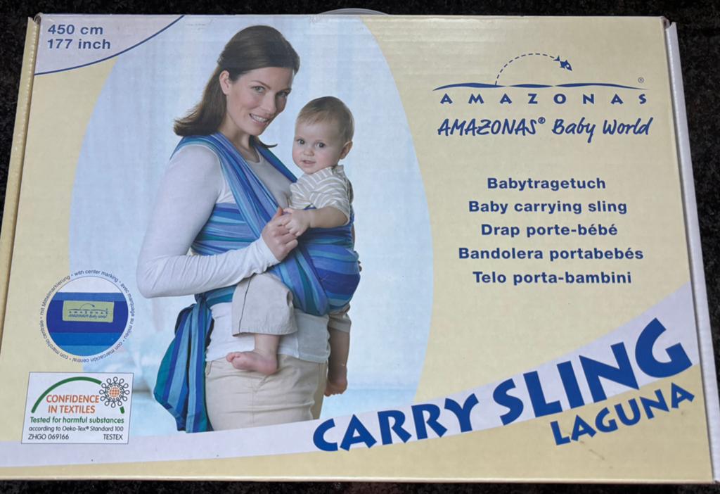 Draagdoek baby 450cm amazonas carry sling laguna, Kinderen en Baby's, Babydragers en Draagdoeken, Ophalen, Zo goed als nieuw, Draagdoek