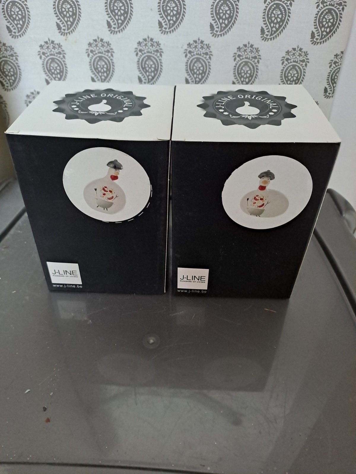 Decoratie kleine kippen J-line met doos te koop, Ophalen