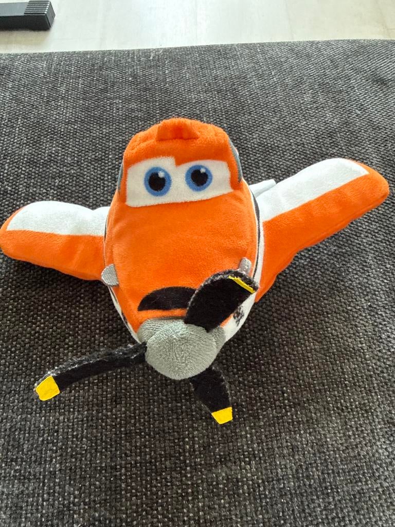 Oranje vliegtuig knuffel – pluche speelgoed (goede staat), Ophalen, Zo goed als nieuw, Oranje, Klein (minder dan 20 cm)