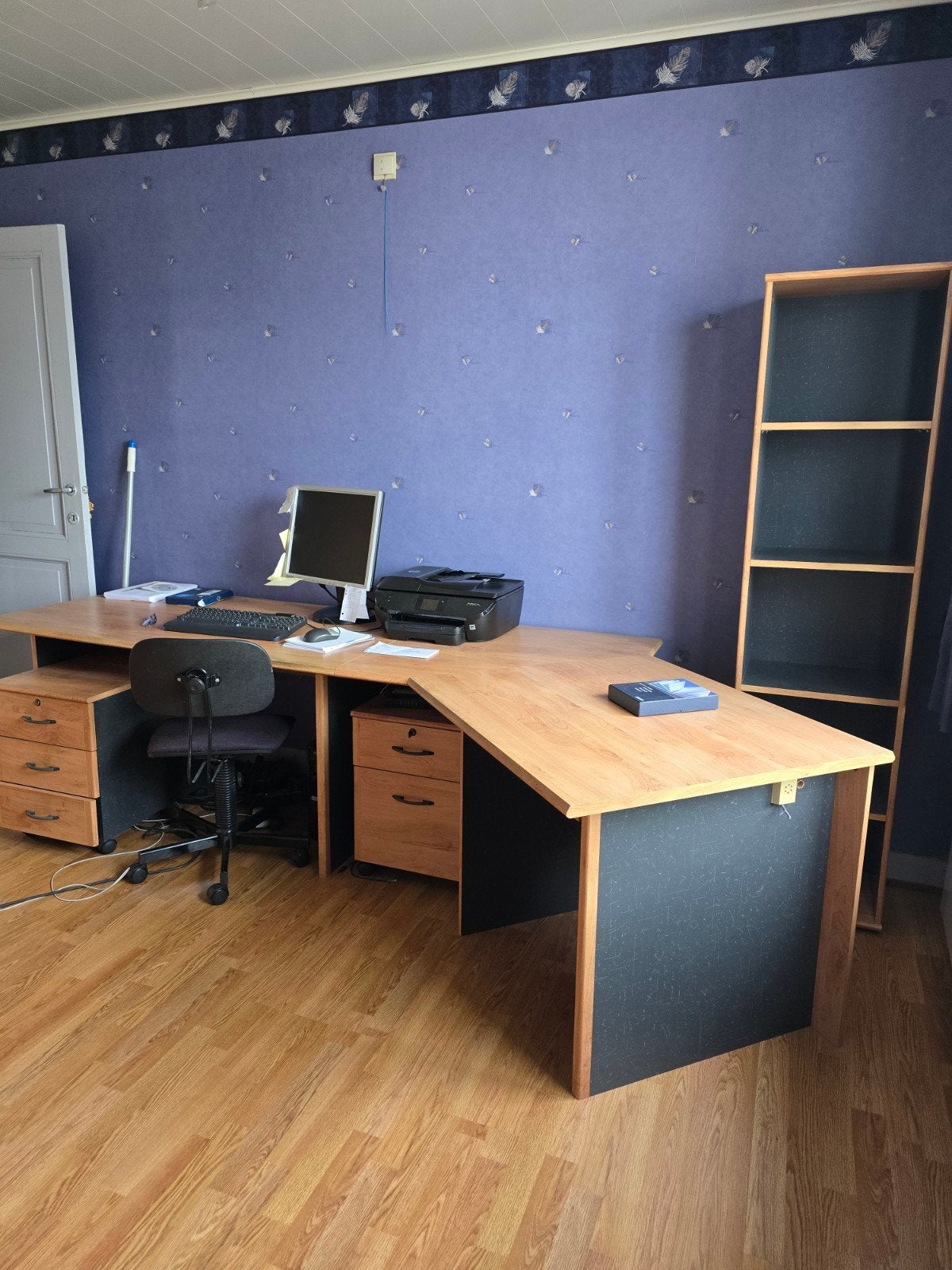 Magnifique ensemble bureau pour 1 ou 2 personnes, Maison & Meubles, Bureaux, Bois, Enlèvement