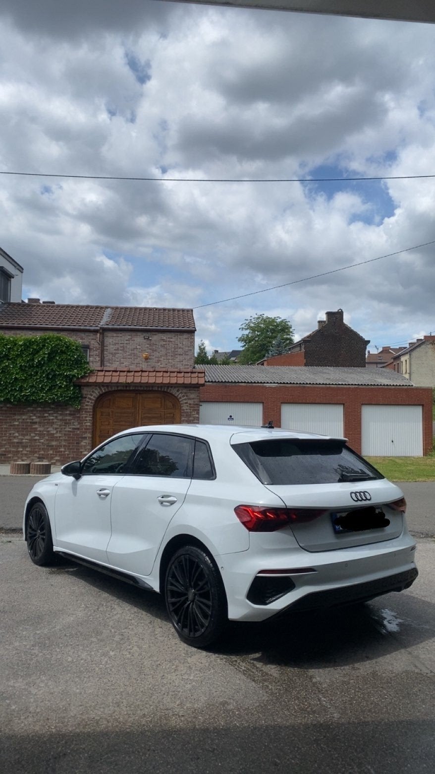 Audi a3 8y s-line, Auto's, Automaat, CNG (Aardgas), Alcantara, Wit