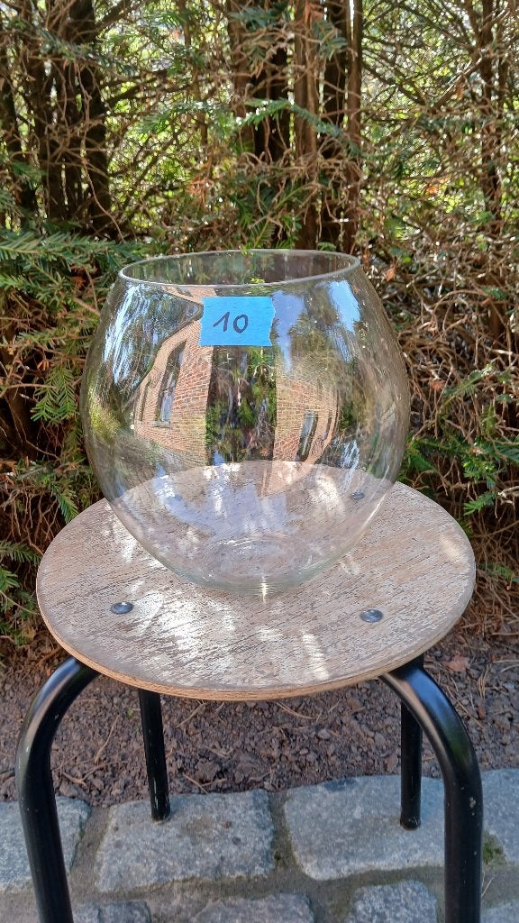 vaas glas, H.21cm,doormeter 19cm, Huis en Inrichting, Ophalen, Zo goed als nieuw, Glas