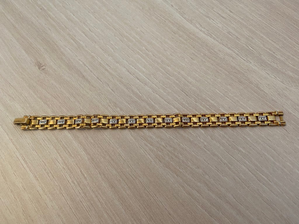 Zware armband goudkleurig, Ophalen of Verzenden, Zo goed als nieuw, Goud, Staal
