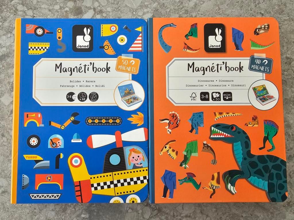 Janod Magnetibook Racers of Dinosaurus, Ophalen