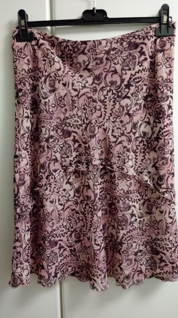 Roos/bordeau rok met print van Mexx, maat 38, Kleding | Dames, Rokken, Ophalen of Verzenden, Zo goed als nieuw, Maat 38/40 (M)