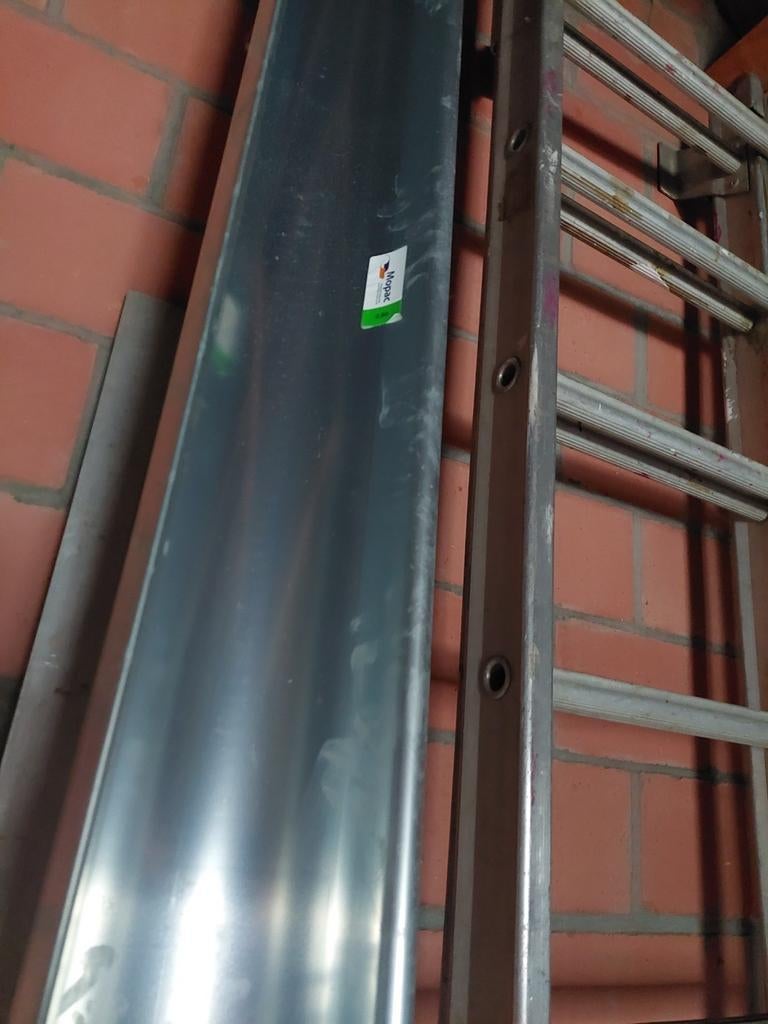 Dakgoot zink 3,5m nieuw dia 15cm, Ophalen