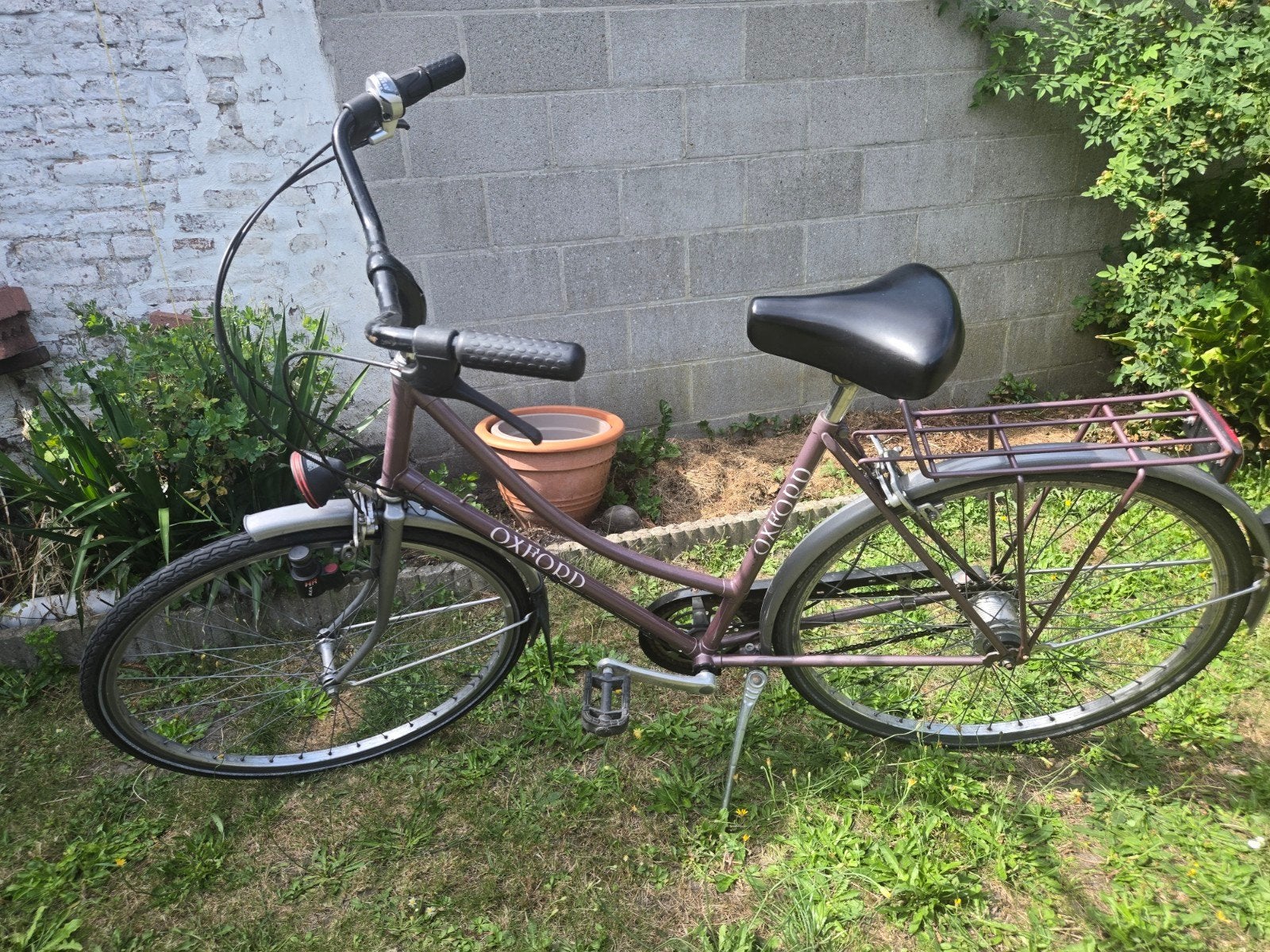 Damesfiets, Fietsen en Brommers, Ophalen, Gebruikt, Staal, Velgrem