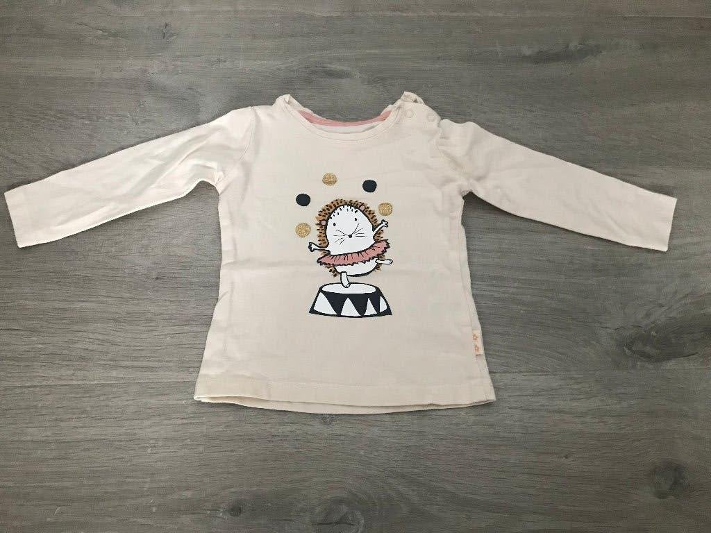 Hema beige longsleeve met egeltje maat 62, Comme neuf, Enlèvement, Hema, Chemisette ou Manches longues