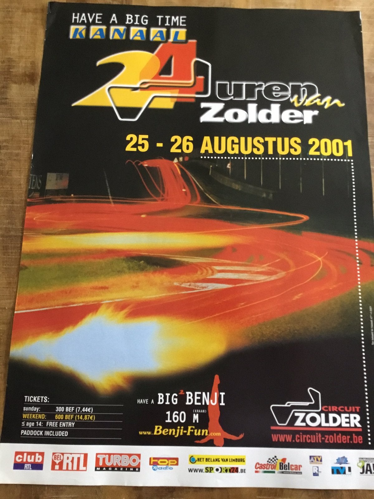 Affiche 24 uren van zolder 2001, Ophalen of Verzenden, Zo goed als nieuw