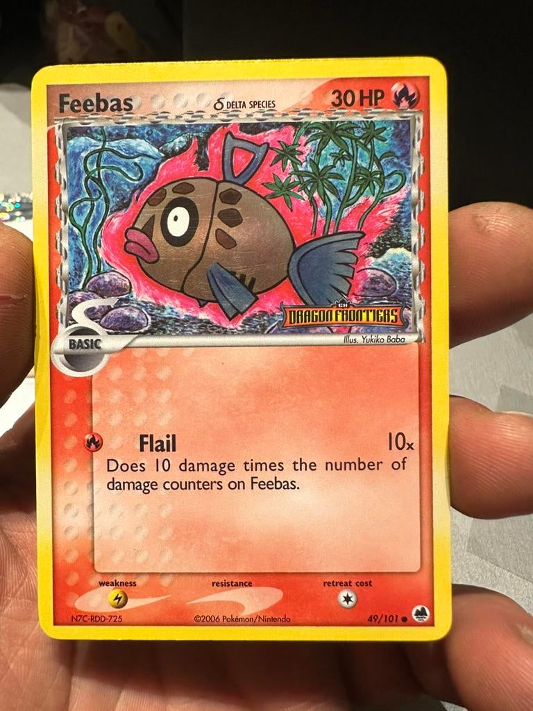 Pokémon Feebas 49/101 Ex Dragon Frontiers holo Stamped, Hobby en Vrije tijd, Verzamelkaartspellen | Pokémon, Ophalen of Verzenden
