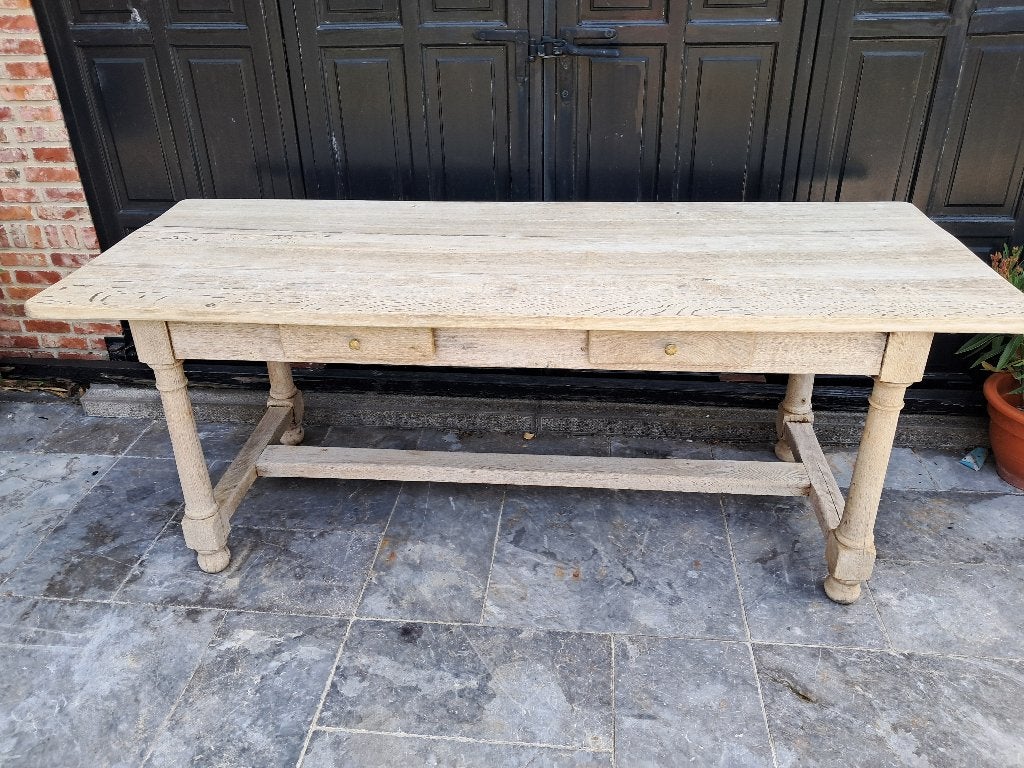 Boerentafel- kloostertafel, vergrijsde eik, Ophalen