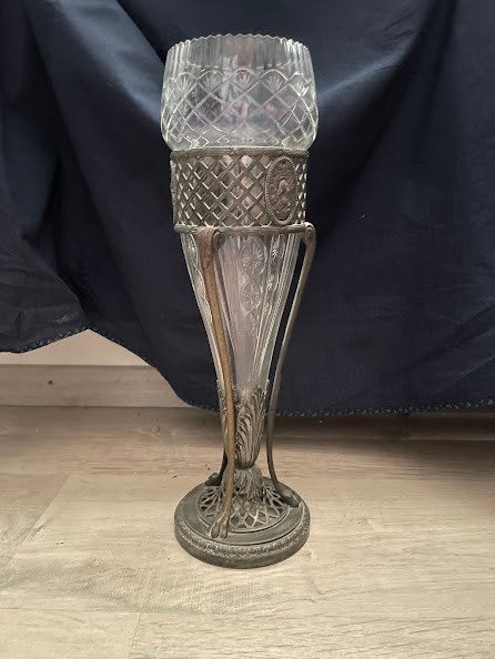 Vase à fleurs ancien en 2 pièces, probablement de style flam, Enlèvement