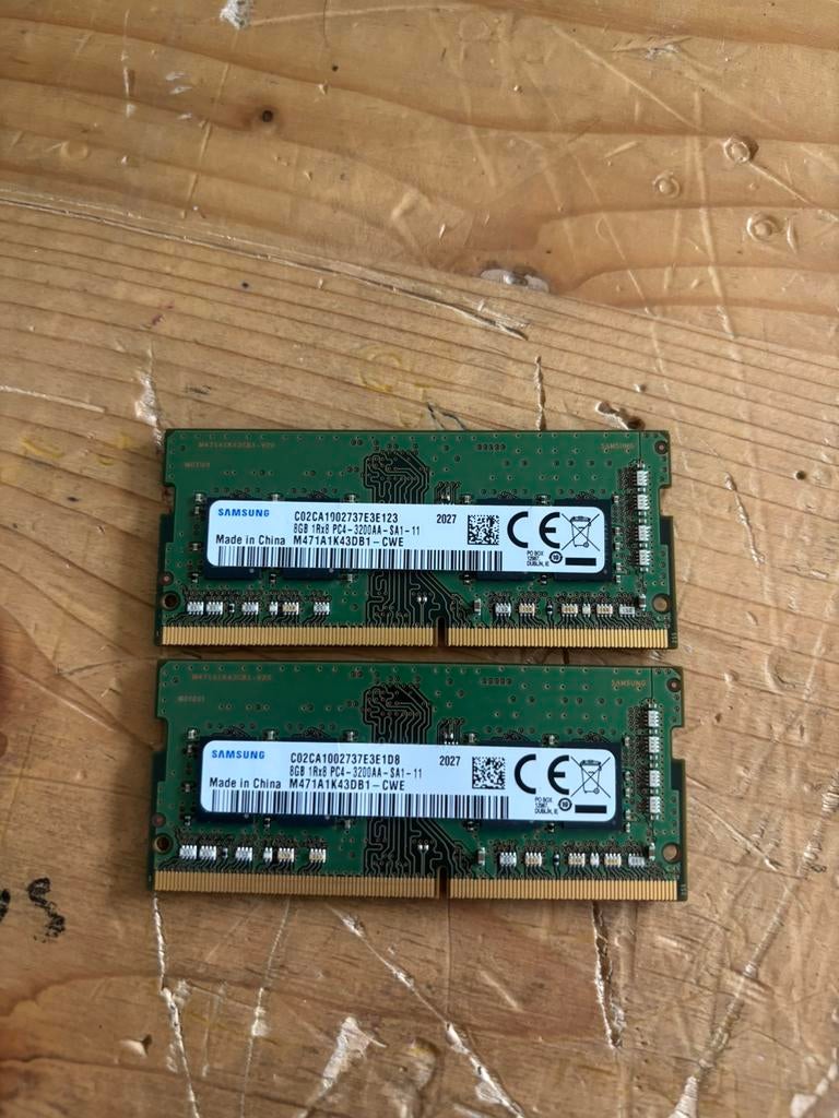 16GB (2x8GB) DDR4 3200MHz Laptop RAM, Computers en Software, Ophalen of Verzenden, Zo goed als nieuw, DDR4, Laptop