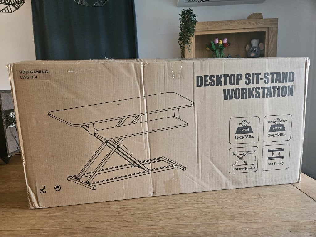 Ongebruikte Zit-Sta Werkplek / Desktop Sit-Stand Workstation, Huis en Inrichting, Ophalen, Nieuw, Zit-sta bureau