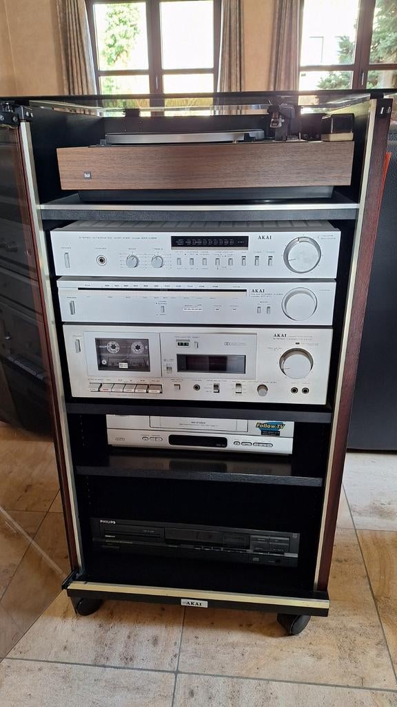 Complete stereoketen met o.a. platenspeler, CD, Cassette,..., Enlèvement, Philips