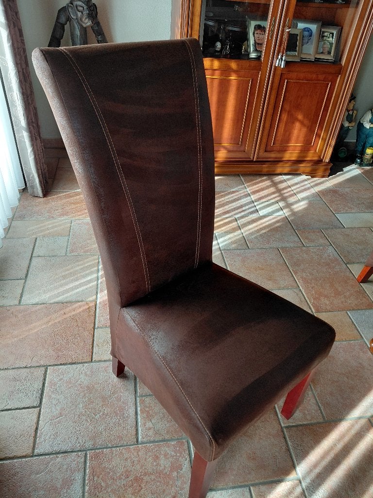Prachtige tafel in kerselaarhout met bijpassende stoelen, Maison & Meubles, Chaises, Comme neuf, Brun, Enlèvement, Cinq, Six Chaises ou plus