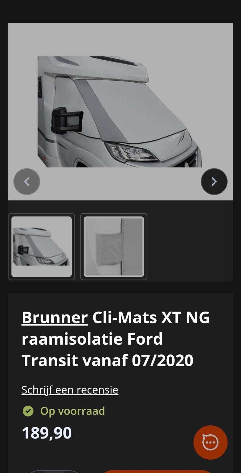 Raamafdekking Ford Transit, Caravans en Kamperen, Ophalen