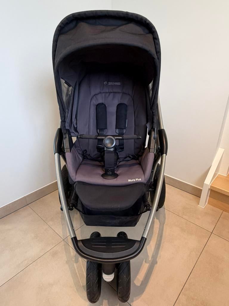 Maxi-cosi Mura 3 set + autostoel, Kinderen en Baby's, Buggy's, Zo goed als nieuw, Maxi-Cosi, Regenhoes, Zonnekap, Ophalen