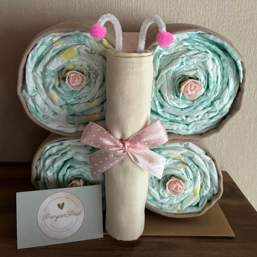 Pampertaart Vlinder, Kinderen en Baby's, Ophalen of Verzenden, Nieuw, Kraamcadeau