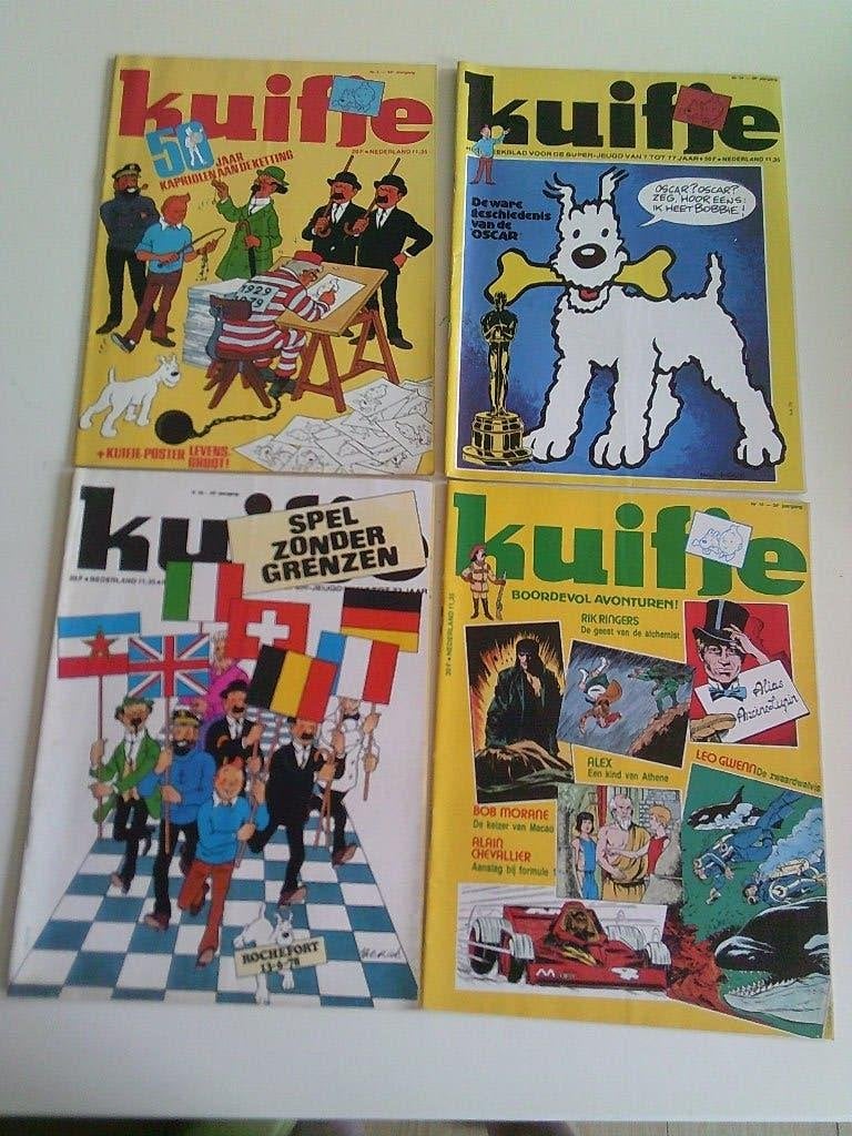 4 afleveringen Kuifje met  dossier Kuifje BOSS .1975, Boeken, Ophalen of Verzenden