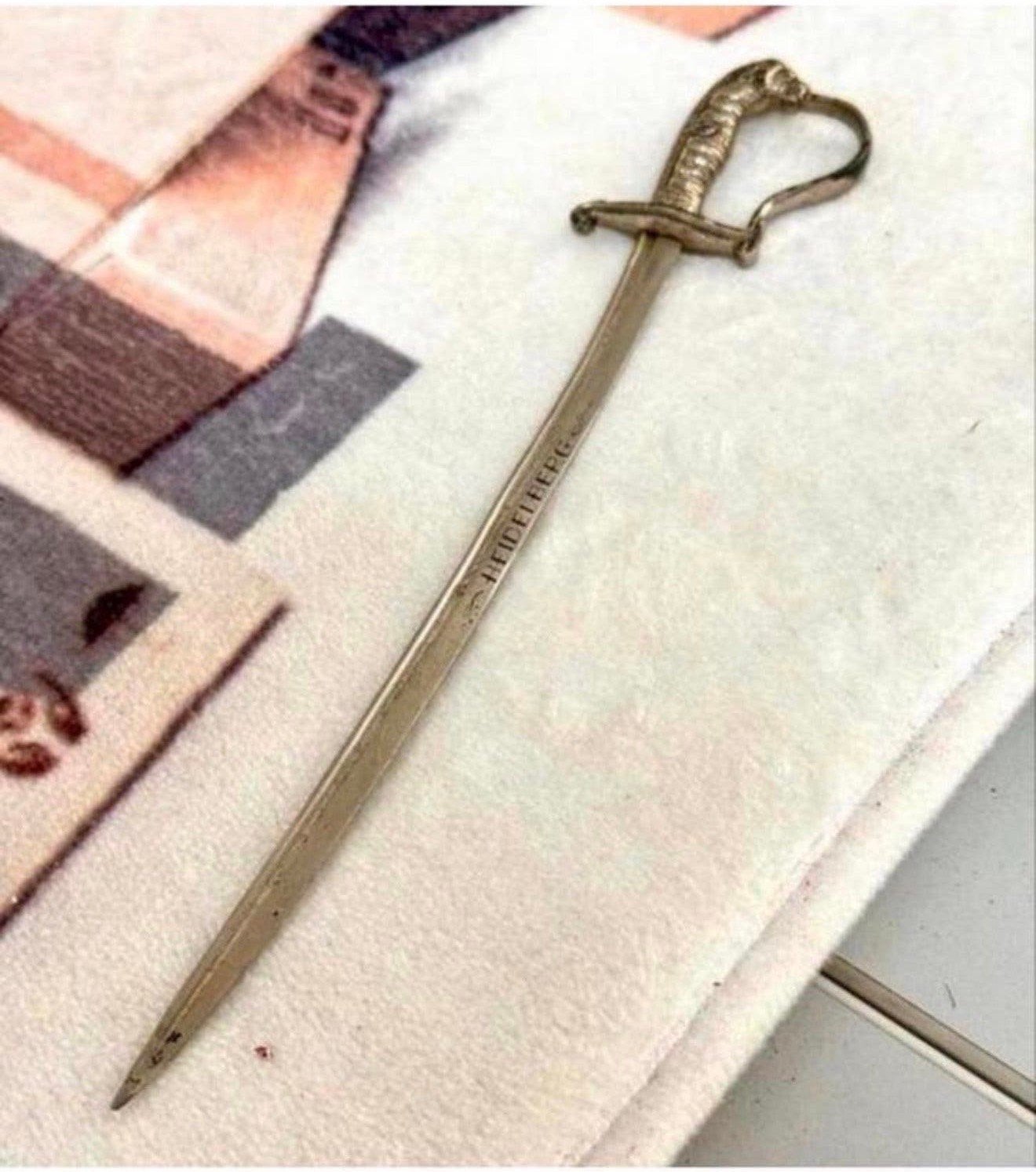 Zeldzame vintage Zwaard briefopener Heidelberg duitsland, Ophalen of Verzenden