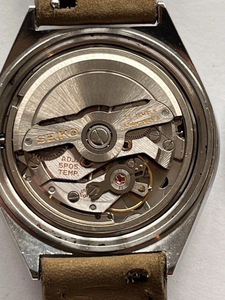 Grand Seiko 5646-7010 Automatique 1970, Bijoux, Sacs & Beauté, Montre-bracelet, Seiko, Enlèvement ou Envoi, Cuir