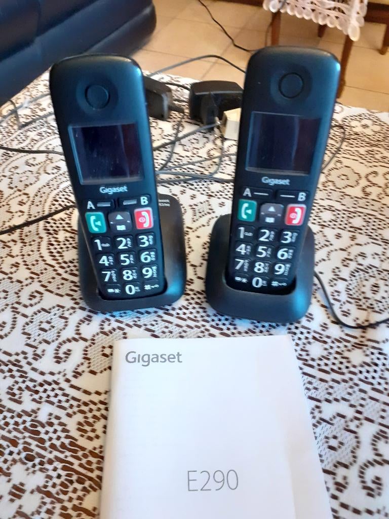 Duo telefoonset Gigaset draadloos, Télécoms, Téléphones fixes | Combinés & sans fil, Enlèvement, 2 combinés