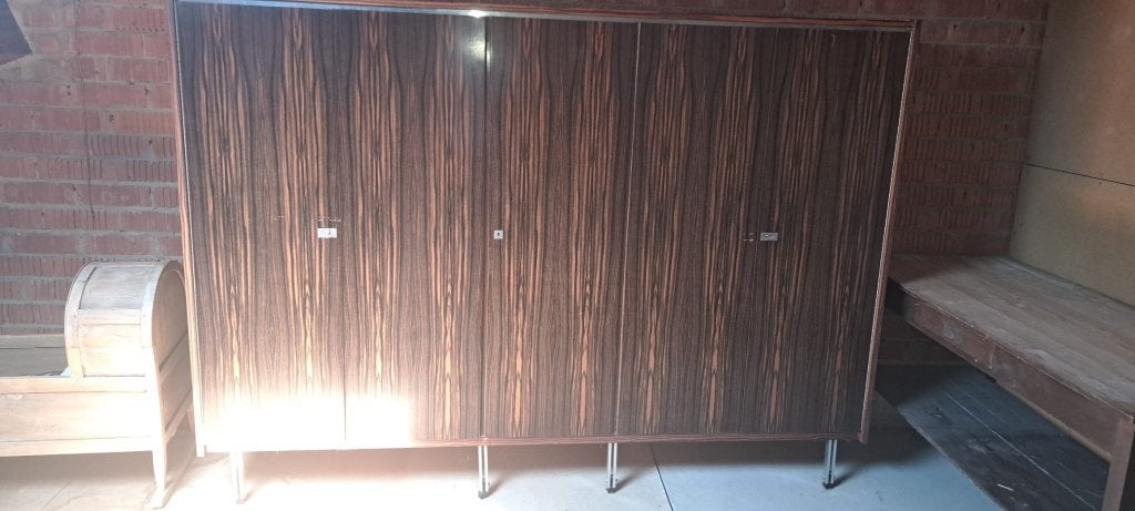 vintage kleerkast jaren 70, Ophalen, Overige materialen, Gebruikt, Met lade(s)