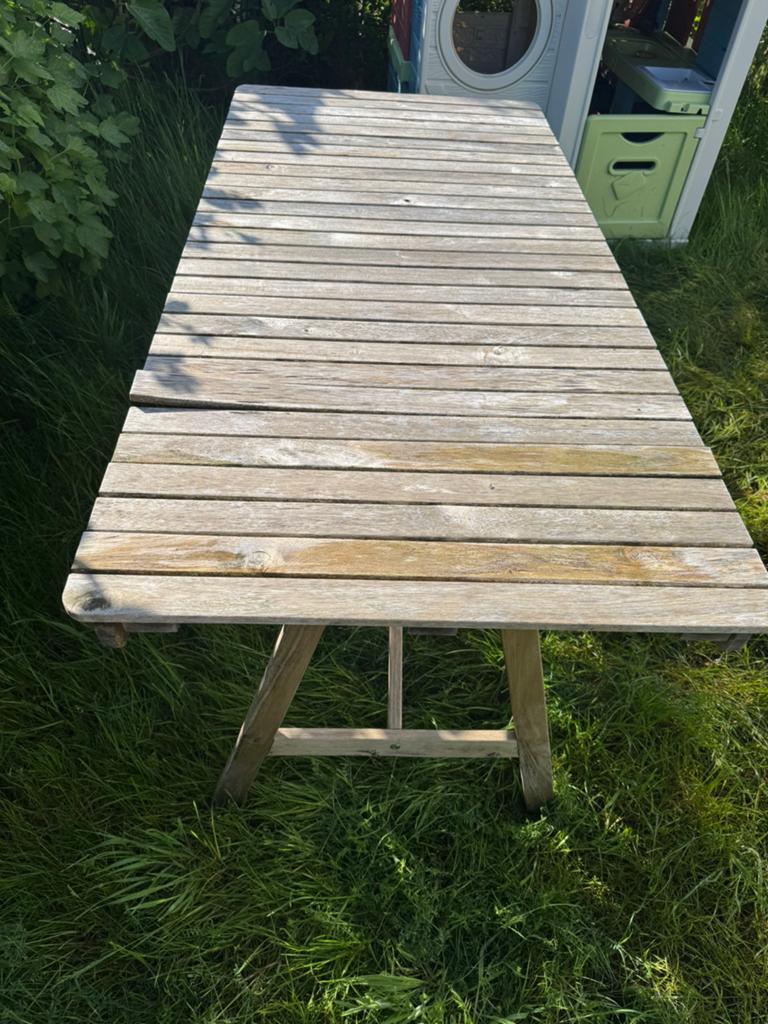 Tuintafel, Ophalen, Gebruikt, Rechthoekig, Hout