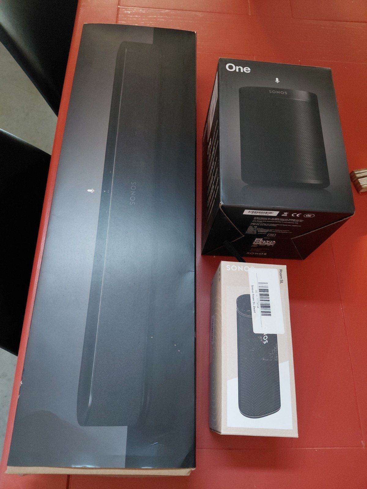 Sonos beam roam one lege dozen, Ophalen
