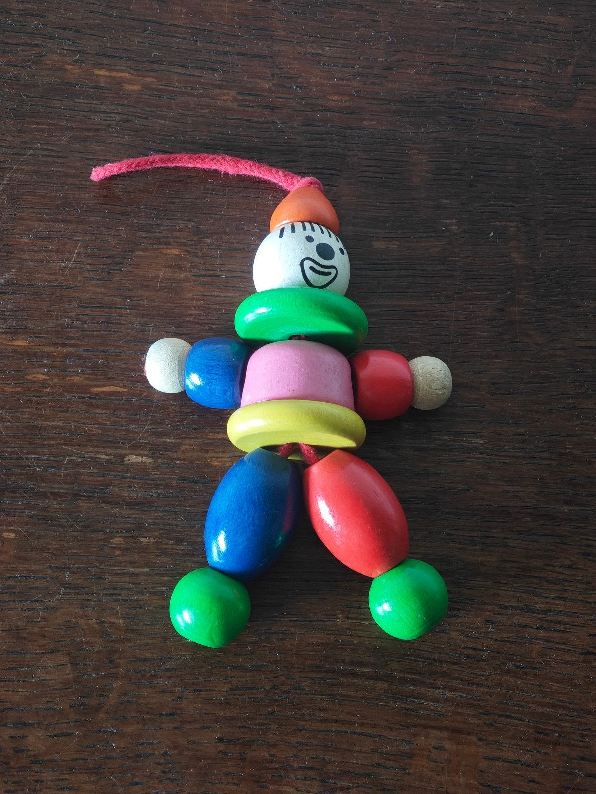 Jouet suspendu clown vintage en bois - Selecta Spielzeug, Enlèvement