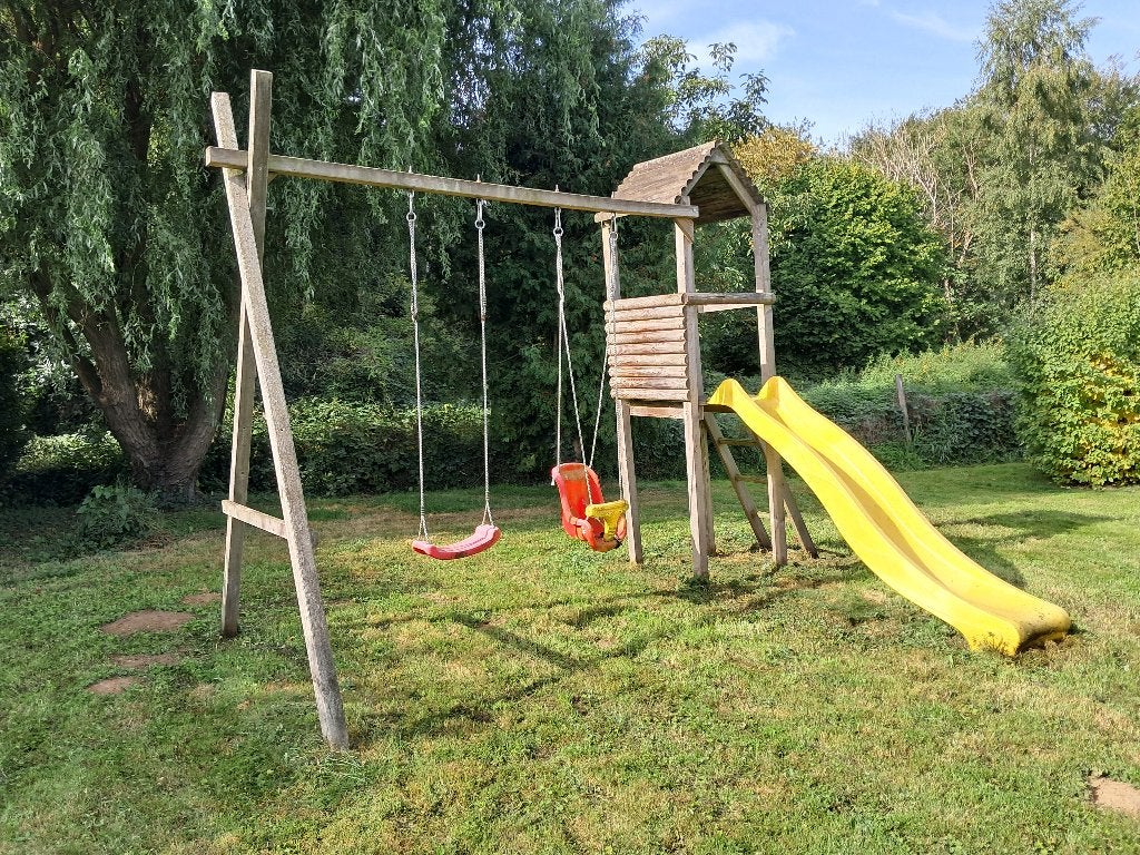 Aire de jeux en bois, Enlèvement, Utilisé, Toboggan