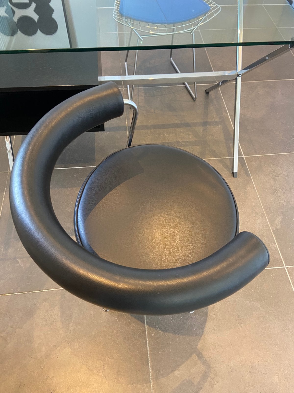 Cassina LC7 Swivel Chair – Le Corbusier / Perriand, Ophalen, Zwart, Stoel, Gesigneerd
