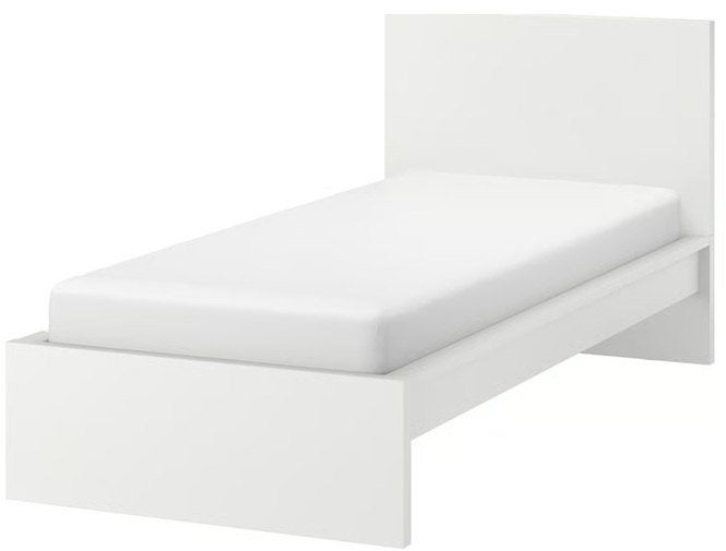 LIT 1 adulte BLANC, 90 cm, Une personne, Enlèvement, Utilisé
