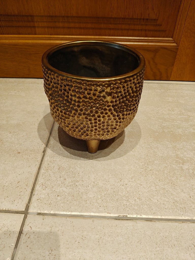 Leuke bloempot op pootjes medium, Ophalen, Rond, Binnen, Zo goed als nieuw
