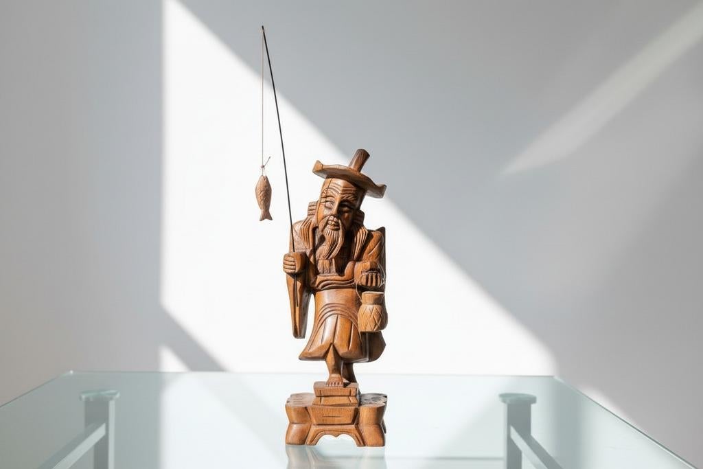 Statue de pêcheur vintage en bois des années 1960.
Ce bois v, Antiquités & Art, Art | Sculptures & Bois, Enlèvement ou Envoi, Fait main