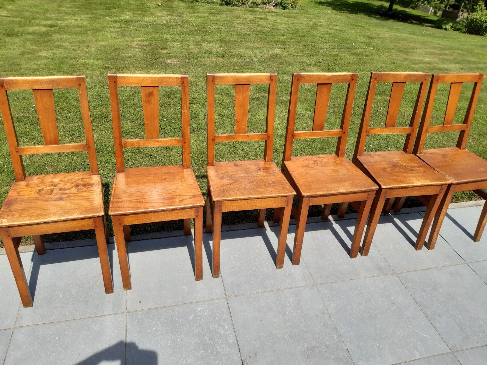 chaises, Brun, Enlèvement, Bois, Cinq, Six Chaises ou plus