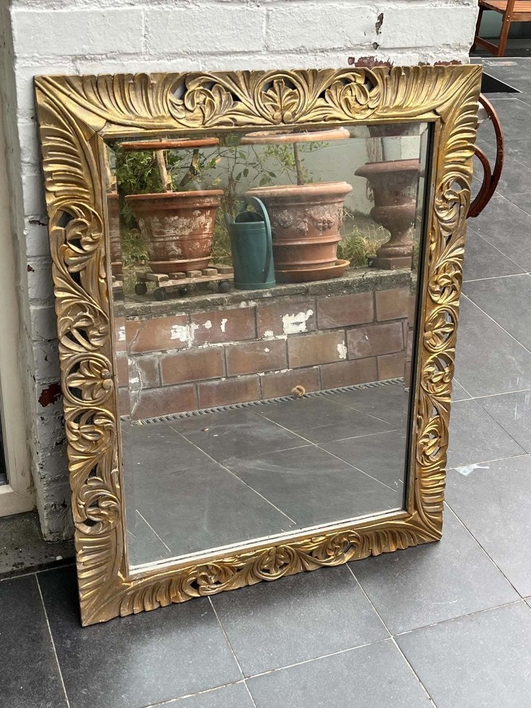 antieke spiegel afgeschuind glas 80 x 100 cm, Ophalen, Gebruikt, 100 tot 150 cm, 75 tot 100 cm