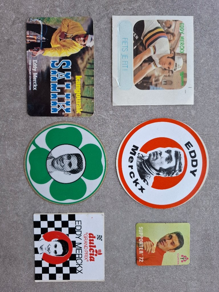 Stickers Eddy Merckx, Verzamelen, Ophalen of Verzenden, Zo goed als nieuw, Poster, Plaatje of Sticker