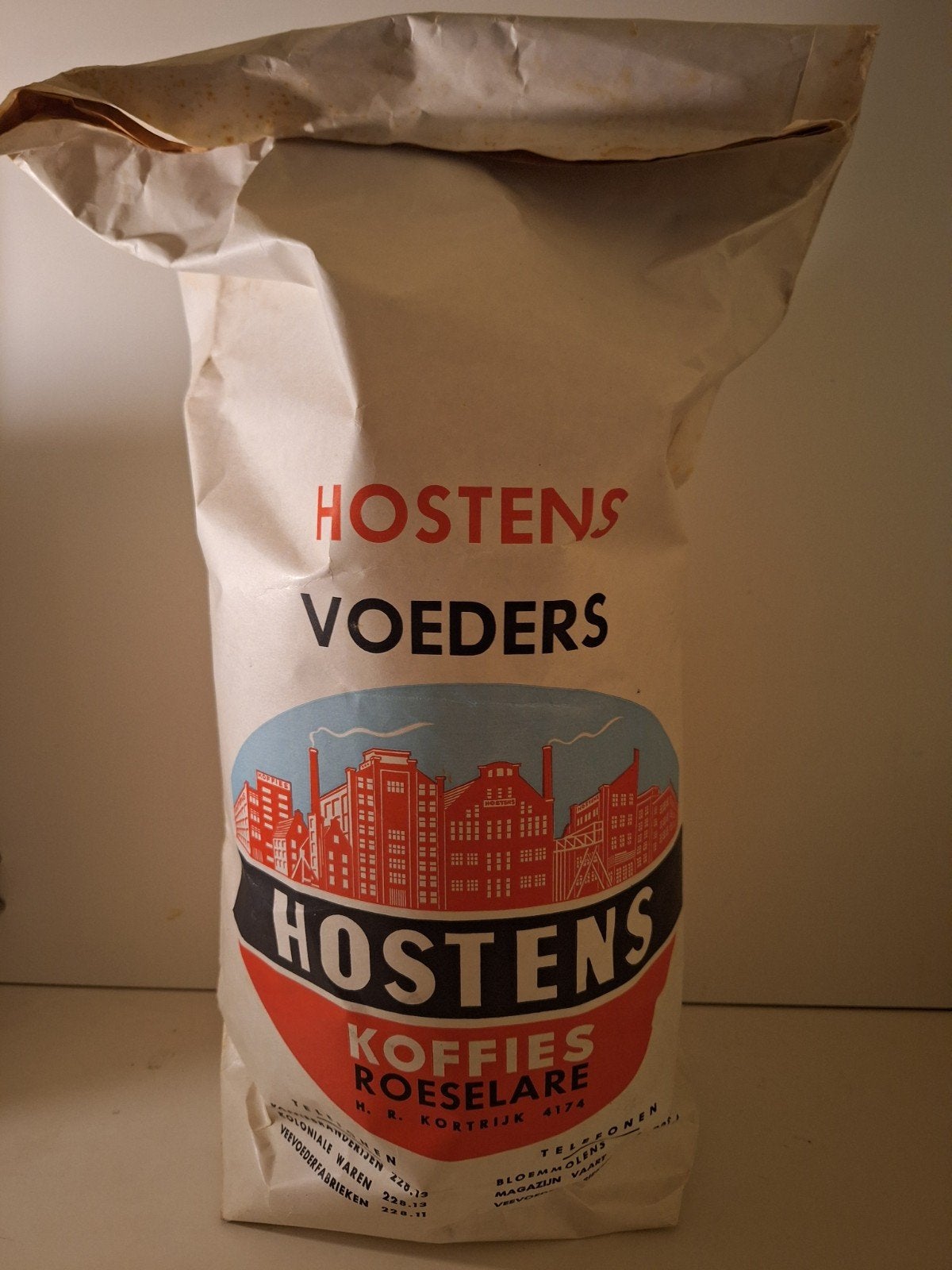 zak voeders Hostens koffies Roeselare, Verzamelen, Ophalen of Verzenden
