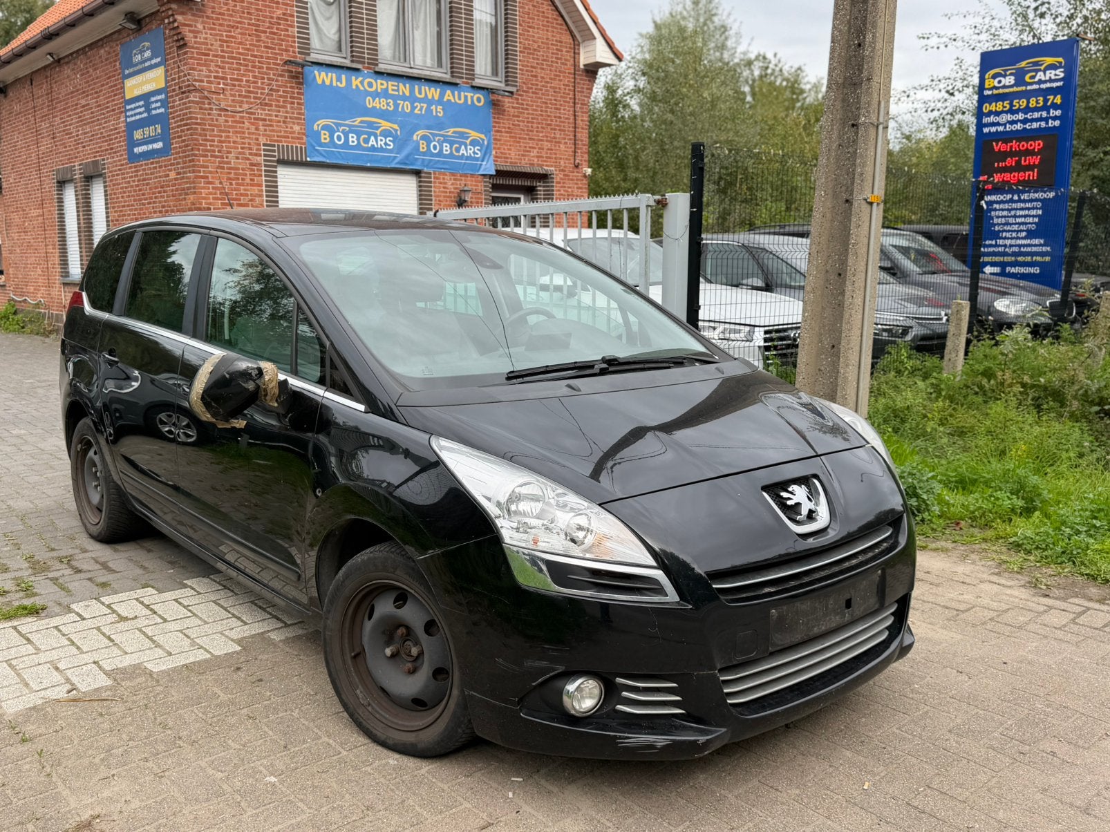 Peugeot 5008 1.6hdi 2010 rijd goed, Auto's, https://public.car-pass.be/vhr/6329d28c-8536-4f87-939f-fb96d2546318, Monovolume, Zwart