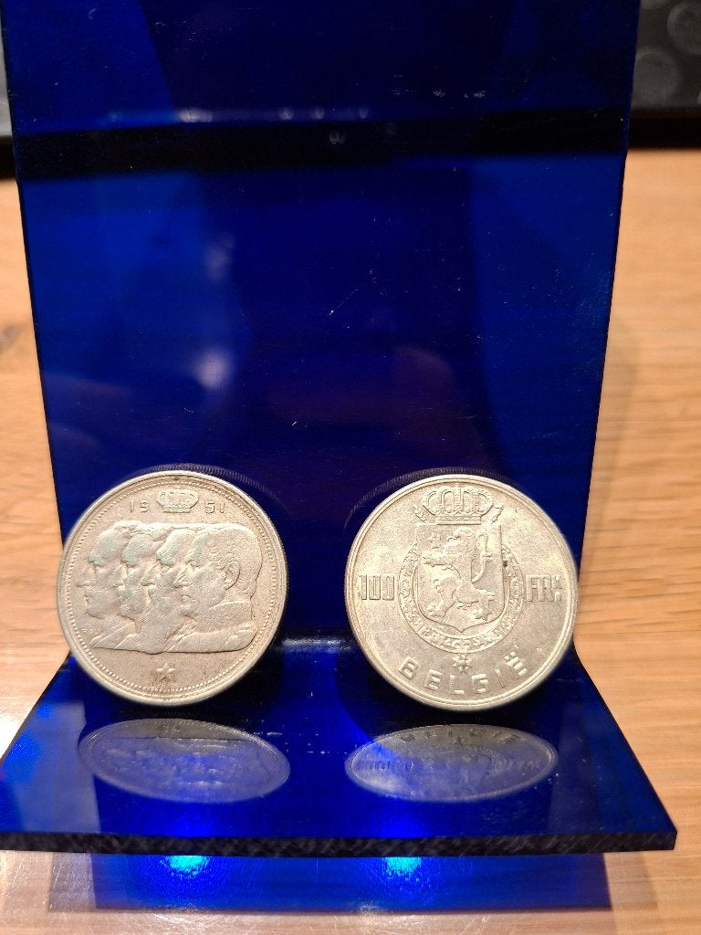 66 zilveren munten 100 frank–Vier Koningen–1948 tot 1954, Enlèvement, Argent, Monnaie en vrac, Argent