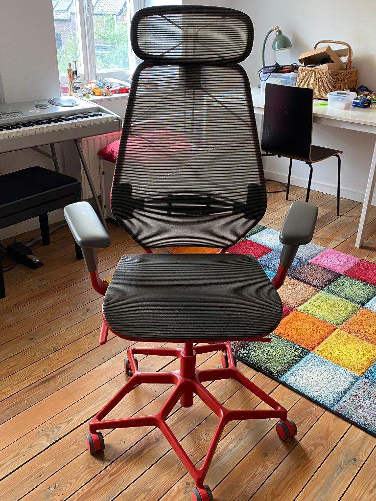 Gamingstoel STYRSPEL donkergrijs/rood, Ophalen, Rood