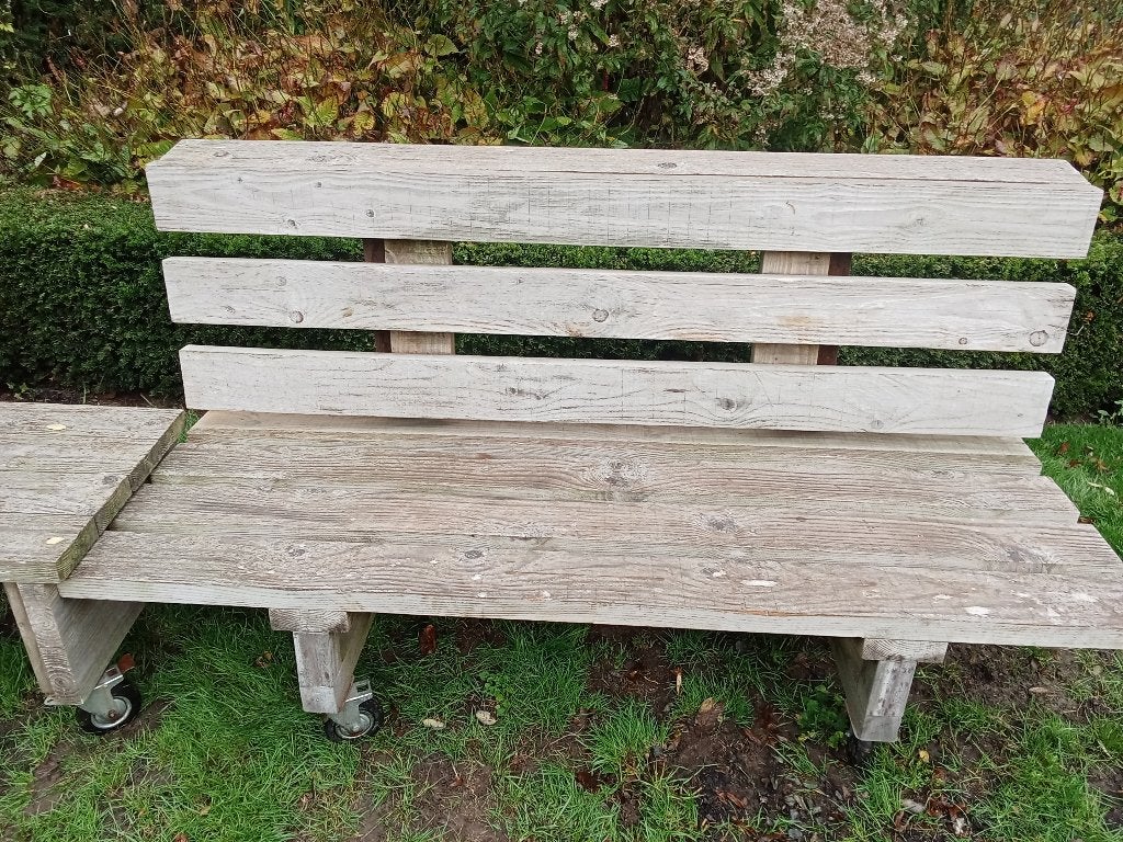houten tuinbanken, Tuin en Terras, Ophalen, 6 zitplaatsen, Bank, Zo goed als nieuw