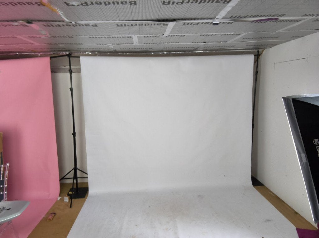 VEVOR fotoachtergrondsteun + 270 cm witte achtergrond, Ophalen, Gebruikt, Overige merken, Achtergrond