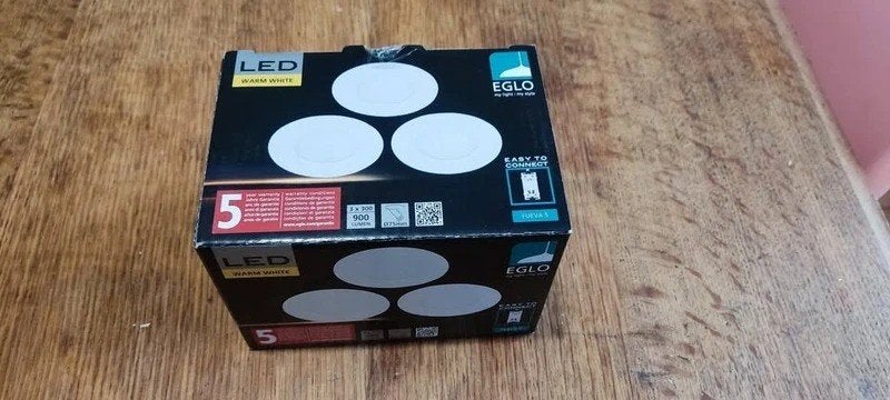 Spots encastrable LED Eglo 3 X 2,7W, Enlèvement ou Envoi, Neuf, Spot encastrable ou Spot mural, LED