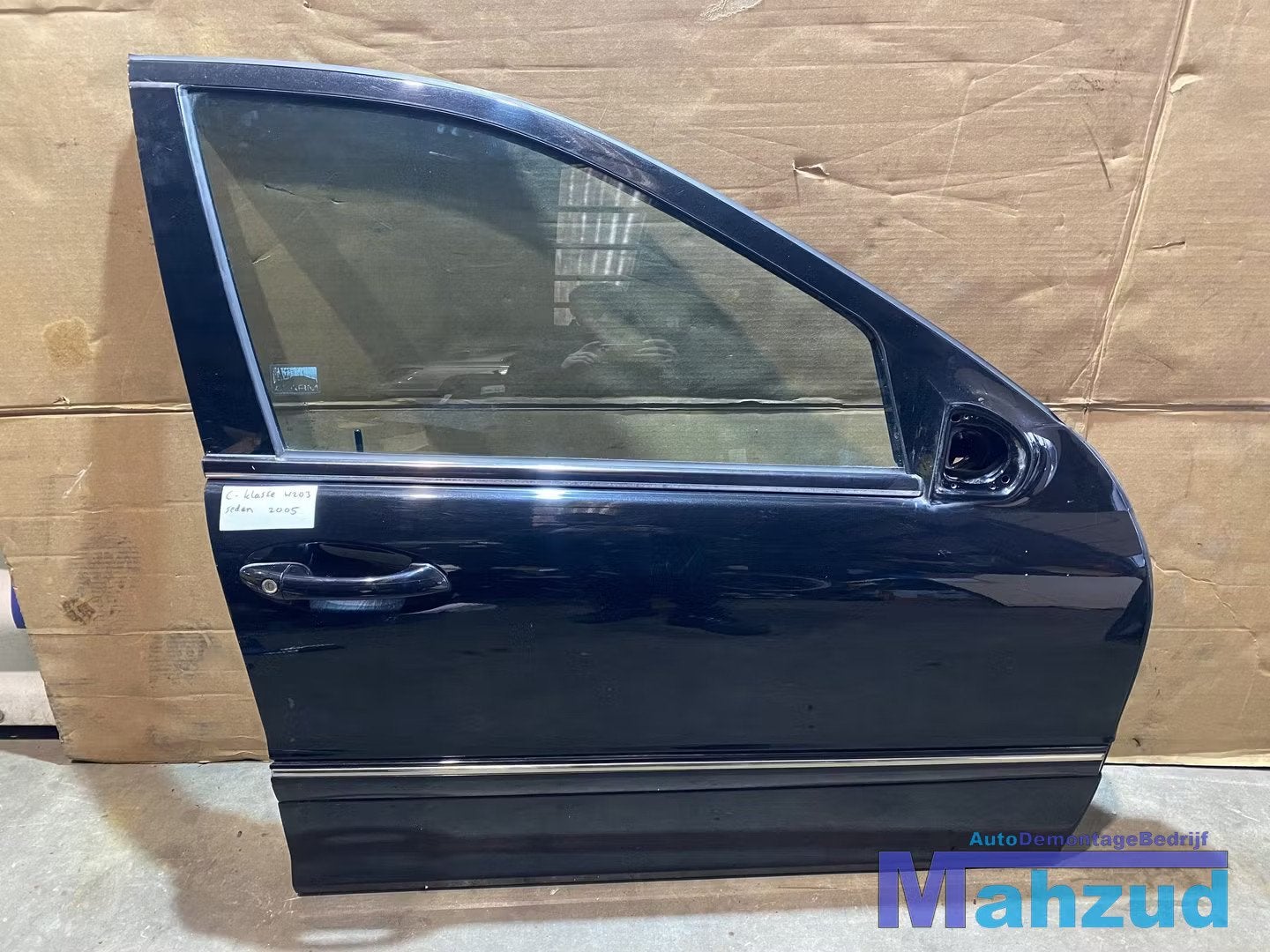 MERCEDES C-KLASSE W203 Zwart Rechts voor deur portier 2000-2, Gebruikt, Mercedes-Benz AG, Deur, Mercedes-Benz